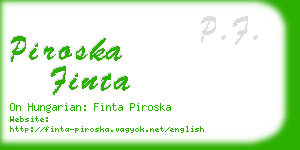 piroska finta business card